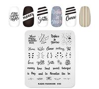 Nail Stamping Plate Fashion Party Letters Words Dots Drop Theme Multi-Pattern Stamp Print Image Stamp Template Nail Art for Nail Design