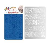 Nail Stamping Plate Lace Butterfly Flower Snake Grid Pattern Template Plates for Stamping Cute Image and Art Design on Fingernails Floral Garden Petals Bloom Spring Flowers Templates