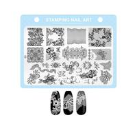 Nail Stamping Plates Designs - Manicure Art Press Tool | Stamping Plate Kit with Creative Functions, Salon Accessory with Easy Use for Beginners Practice, Studio Party Prep Wedding Nail Decoration