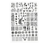 Nail Stamping Plates Plastic Image Stamp Templates Geometric Maleicure Printing Stencil Decoration Tools