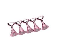Nail Stand 5pcs Set Nail Base For Practice | Plus Tall Chess Playing Board Display Tool For Art Salon DIY(Pink black)