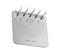 Nail Stand Manicure Holder - 8.6x8.6cm Magnetic Metal Base, False Tip Display Fixture, Nail Arts Training Support | DIY Styling Tool for Learning Design Practice System Kit Professional Use Set