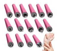 Nail Stencil Set - 15pcs Nail Stamp Set, Nail Design Stamp Set | Nailcraft Stamp Set, Nail Stamp Pen for False Nails