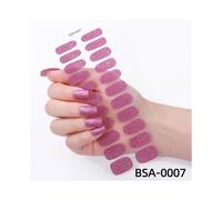 (Nail sticker + paper card + alcohol pack + nail paste + wooden stick, BSA-0007) No-bake gel nail stickers waterproof onion powder nail stickers gel nail wraps
