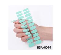 (Nail sticker + paper card + alcohol pack + nail paste + wooden stick, BSA-0014) No-bake gel nail stickers waterproof onion powder nail stickers gel nail wraps