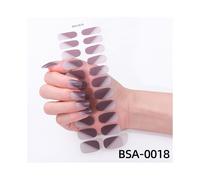 (Nail sticker + paper card + alcohol pack + nail paste + wooden stick, BSA-0018) No-bake gel nail stickers waterproof onion powder nail stickers gel nail wraps