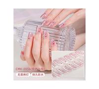 (Nail sticker + paper card + alcohol pack + nail paste + wooden stick, CMK-0056) No-bake gel nail stickers, waterproof, 16 nail polish films, glitter onion powder, cartoon nail art stickers for childr