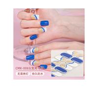 (Nail sticker + paper card + alcohol pack + nail paste + wooden stick, CMK-0065) No-bake gel nail stickers, waterproof, 16 nail polish films, glitter onion powder, cartoon nail art stickers for childr