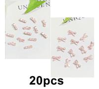 Nail Stickers Charms Red & Pink Cherry Gems Glitter Stud Fruit for Jewelry 20pcs/Bag