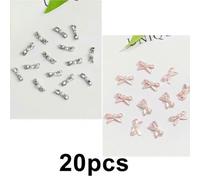 Nail Stickers Charms Red & Pink Cherry Gems Glitter Stud Fruit for Jewelry 20pcs/Bag