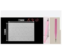 Nail Sticky Tabs 40 Sheets 960PCS,Adhesive Tabs Press on Nail,Double-Side Glue Thin False Nails Stickers,with Tweezers and Cuticle Remover