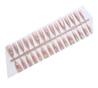 Nail stiletto press glossy design fake nail sticks on nails 15 sizes french nail tips art decor acrylic glue