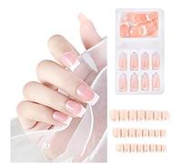 Nail Strips Nails On False 24pc With Design With Glue 3D For Women Nails 2ml Nails Nail (C, One Size)