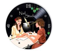 Nail Studio vinyl clock painted - Wall Clock Nail Salon - Gift for Nail Studio Lover - Original Wall Home Decor