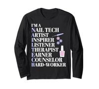 Nail Tech Abbreviation Nail Technician Artist Manicurist Long Sleeve T-Shirt
