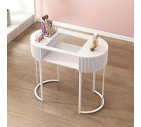 Nail Tech Desk - Manicure Table with Drawers & 3-Tier Storage Cabinet for Professional Nail Artists - Wooden Salon Spa Work Station