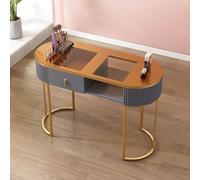 Nail Tech Desk with Storage - Modern Wooden Manicure Table for Salon and Home Spa, Features 3 Layer Cabinet and Drawers, Essential Beauty Equipment for Nail Artists