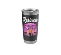 Nail Tech Quote Work Uniform Nail Polish Retirement Retired Stainless Steel Insulated Tumbler