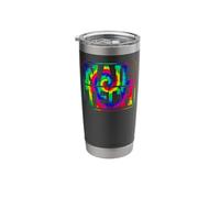 Nail Tech Quote Work Uniform Nail Polish Tie Dye Retro Stainless Steel Insulated Tumbler