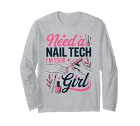 Nail Tech Self-Employed Nail Artist Manicurist Long Sleeve T-Shirt
