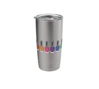 Nail Tech Various Shades of Nail Polish Stainless Steel Insulated Tumbler