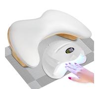 Nail Technique Armrest Nail Arm Rest with Nail Table Mat, U Shaped Nail Rest, Nail Technique Hand Rest Manicure Hand Rest with Removable Brackets, Nail Hand Rest