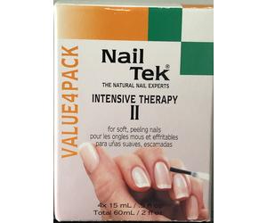 Nail Tek 2 VALUE 4x15ml Pack~ INTENSIVE THERAPY FOR SOFT, PEELING NAILS ~