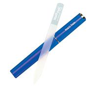 Nail Tek Crystal File in Cobalt Blue Carrying Case | for Natural Nails | Safe Design Will Not Shred, Split, Or Peel | Double-Sided Abrasive Surface Never Wears Out | Washable, Sterilizable | 5-Inch