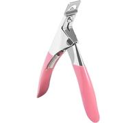 Nail Tip Cutter,Nail Clippers for Acrylic Nails,Stainless Steel Acrylic Nail Clippers,Pink Nails Extension Clippers,Professional Flat Shears,Suitable for Professional Manicurists to Trim Nails Tips.