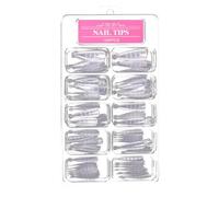 Nail Tips for Manicure Extensions 100pcs White Plastic