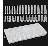 Nail Tips Kit - 180 Pieces Sandwich Structure Full Coverage Beauty Tool - Gel Nail Tips, for Friends Beauty Makeup Salon Home Travel Wedding Spa Holiday