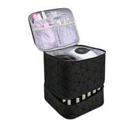 Nail Tool Bag Capacity Nail Polish Storage Bag,Nail Enhancement Double-Layer,accommodate Bracket Lights and 30 Bottles Nail Tech(Color2)