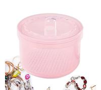 Nail Tool Organiser, Manicure Box - Double Layer Clear Professional Portable Case | Non Slip Portable Station Storage Box Lightweight Cosmetics for Home Salon Cosmetology, pink, see description, See
