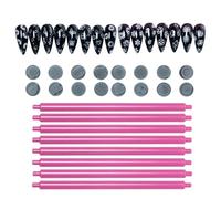Nail Tools - 8 Pc Stamp Pen | Silicone Stamp Heads - Double Head Set | 16 Replaceable Tips for Creative DIY Manicure Design | Salon Effect Nails Stamping Kit at Home