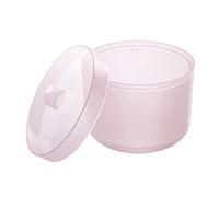 Nail Tray Sterilizer Box,1PC Nail Sterilizer Disinfection Tray Box Tools, Nail Tool Cleaner Round Boxes Bowl for Manicure Set of Tools Storage,Nail Art Disinfection Container (Transparent pink)