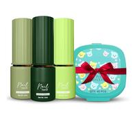 Nail Trend Glossy Nail Pain.t Combo Set of 3 - Long-Lasting, Vibrant Nail Paint for Women with Free Nail Paint Remover Wipes (Exile, Baby Cacti, Matcha - 13ml Each, 45 Wipes)