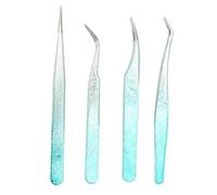 Nail Tweezers Lightweight Versatile Fine Point Stainless Steel Comfortable Grip Nail Art Tweezers for Salon Home