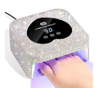 Nail UV Lamp, CHRISTINE SHELLY 48w Gel Polish LED Dryer with Display Auto Sensor and 3 Timer Settings Nail Curing Light Home Beginner DIY Sparkly Rhinestone