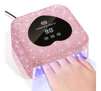 Nail UV Lamp, CHRISTINE SHELLY 48w Gel Polish LED Dryer with Display Auto Sensor and 3 Timer Settings Nail Curing Light Home Beginner DIY Sparkly Rhinestone