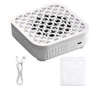 Nail Vacuum Dust Collector, 4000Rpm Portable Duster with 10 Filter Vacuum Cloth, Nail Dust Collector Electric Suction Machine for Beginner Gel Polish Salon Home Cleaning White