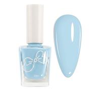 Nail Varnish - Baby Blue Nail Polish - 10ml Breathable Quick Dry Nail Varnish - Spring Summer Pastel Nail Polish Blue Shade For Women DIY Manicure - No Need UV Cure