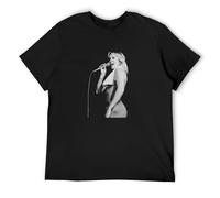 NAILAISHI Trendy T-Shirt Agnetha Faltskog On Stage Photo Pop Portrait Series Black M