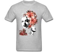 NAILAISHI Trendy T-Shirt Men's Billie Holiday Art Black S