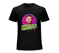NAILAISHI Unisex T-Shirt Kaif What's for Dinner Jeffrey Dahmer Mugshot - True Crime Serial Killer -Men Black M