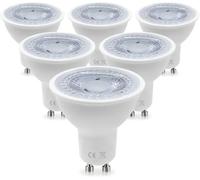 NAILAO GU10 LED Light Bulbs, Warm White 6 Packs 7W Spotlight 3000K Track Light Bulb 38° Beam Angle AC 220-240V Equivalent for 50W Halogen Lamp No Dimmable Energy Class Energy Class