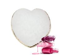 nailartPallet - Small Heart Shaped Mixing Plate, Portable nailHolder, Long Lasting Multipurpose Color Palette | Multifunctional Cosmetic Tool with Golden Edge for nailArtists Gel Acrylic Manicure