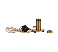 Nailas Single Light Table Lamp - Gilt Bronze With Pale Gold Braided Twisted Cable