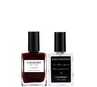 Nailberry Noirberry and Bare Essentials 2 in 1 Base & Top Coat Bundle
