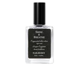 Nailberry Shine & Breathe Oxygenated Top Coat 14 ml | Boosts the Vibrancy, Shine and Staying Power of your Polish
