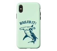 Nailed It Funny Hammerhead Shark Pun Ocean Case for iPhone X/XS